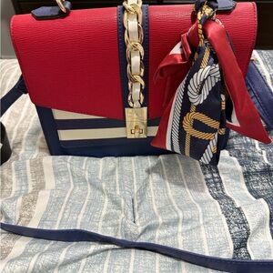 Stylish Red and Blue Women's Bag